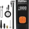 Tire Inflator Portable Air Compressor Cordless Mini Automatic Air Pump with Digital Pressure Gauge 150PSI 3X Fast Inflation and Auto Shutoff SOS Light Tires Pump for Car (Black)