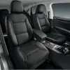 Skechers Memory Foam Leather Car Seat Covers, Air Cool Mesh Thick Seat Covers, Slip-ins Front seat Cover, Airbag Compatible, Automotive Comfort for Most Cars, Vans, Trucks, SUV,Black