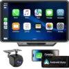 for Apple Carplay Wireless Portable 7" Touchscreen Car Stereo Voice Control with Apple Car Play & Android Auto Car Audio Backup Camera Bluetooth GPS Navigation/Mirror Link Fits All Cars